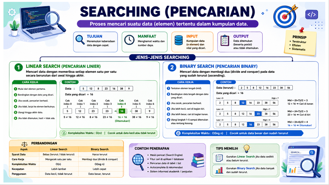 Infografis Algoritma Searching